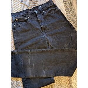 Zara Women High Waisted Straight Leg Jeans Washed Black Size 2 NOTES
